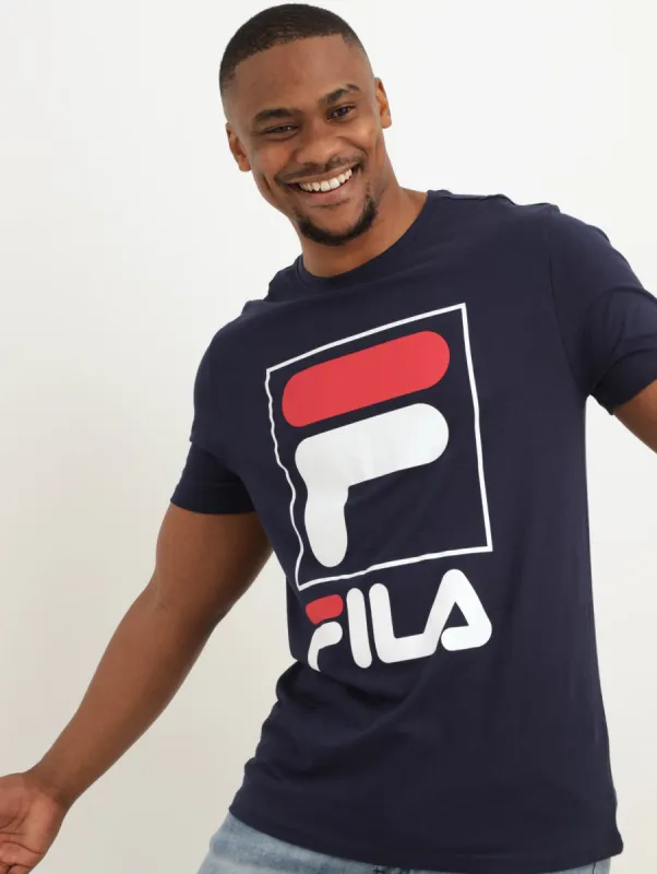 Men's Stacker Tee - Navy sold by Edgars