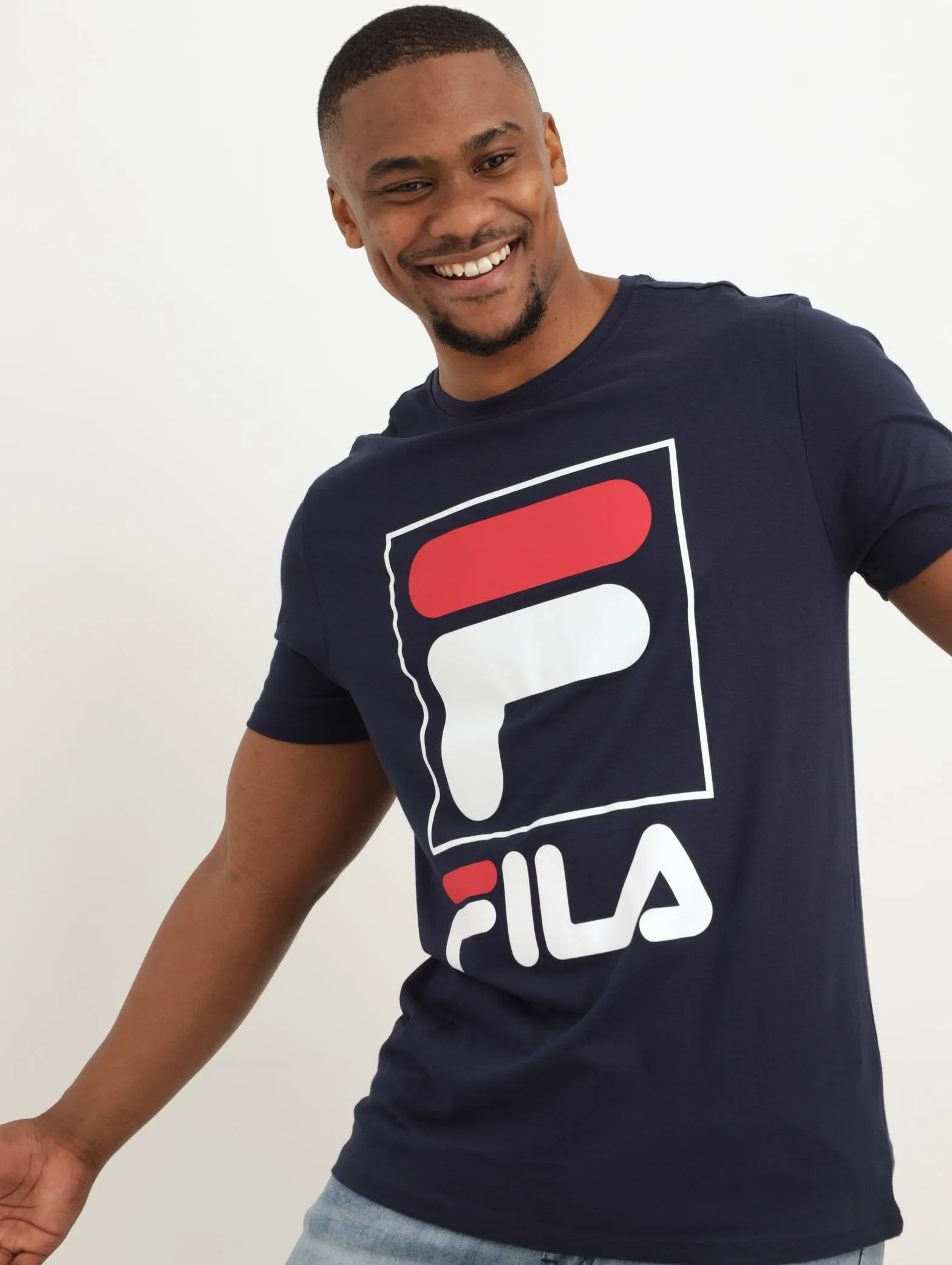Men's Stacker Tee - Navy sold by Edgars