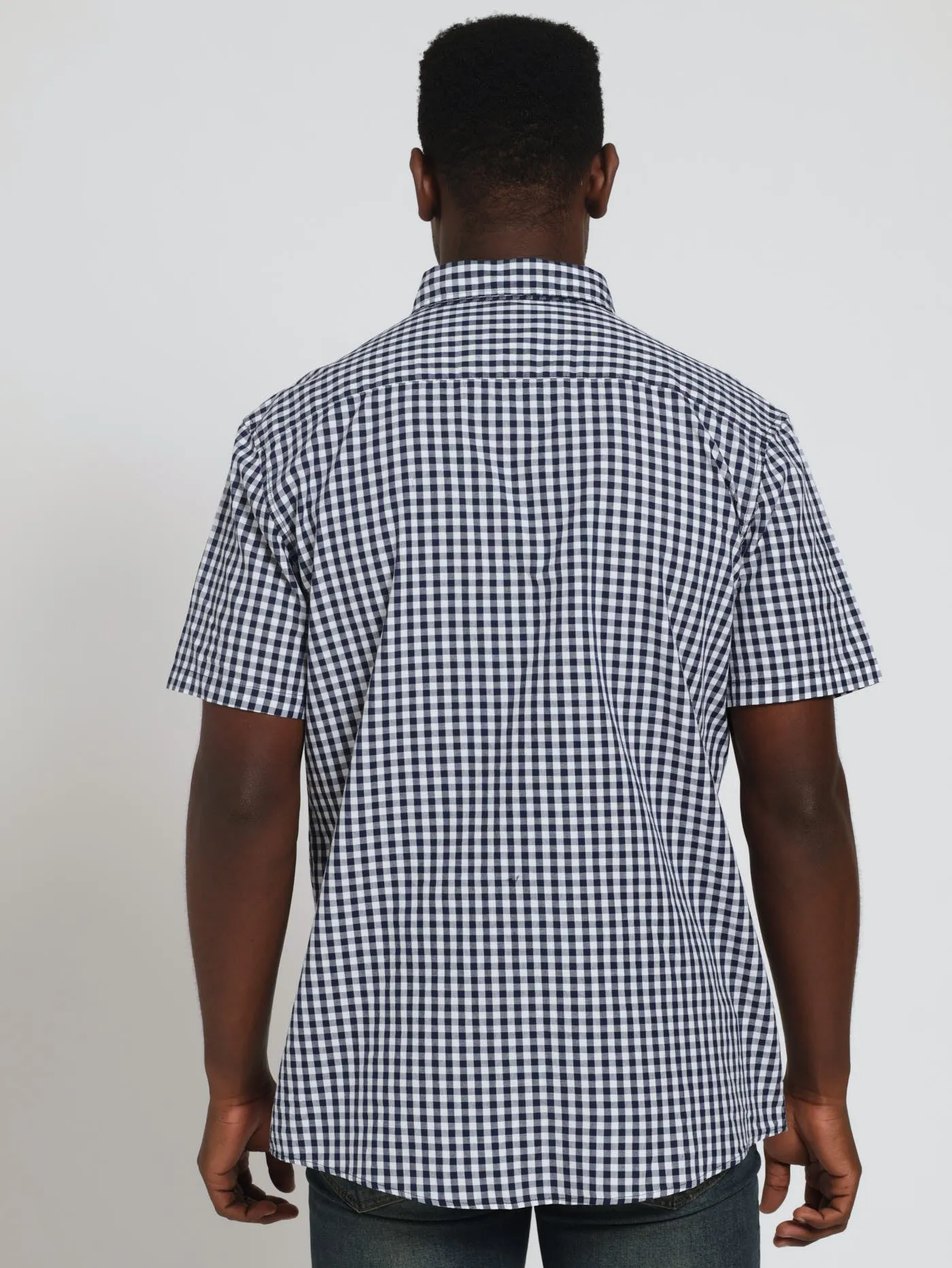 Gingham Shirt - Navy sold by Edgars product image thumbnail 4