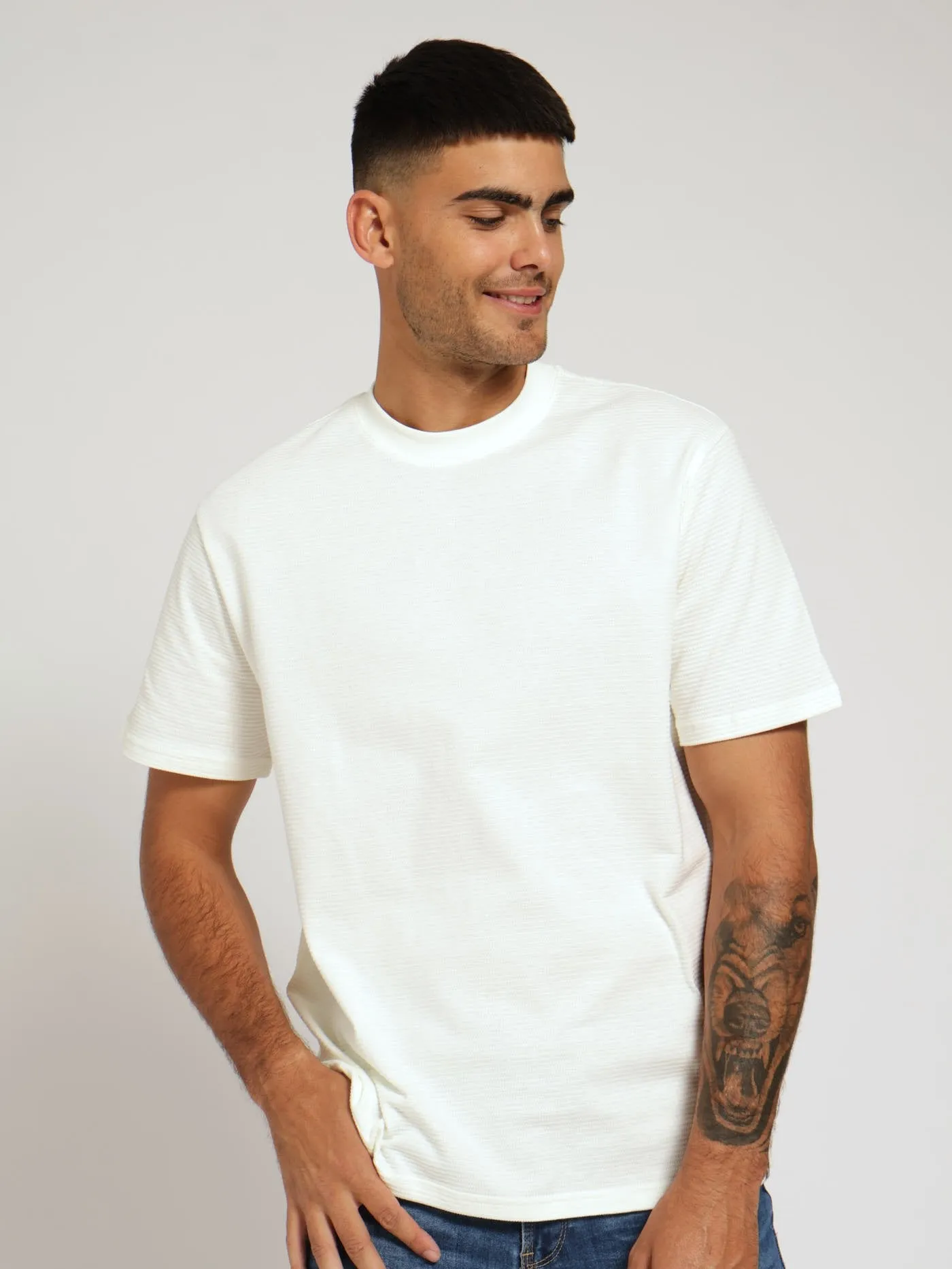 Ottoman Crew Tee - Off White sold by Edgars
