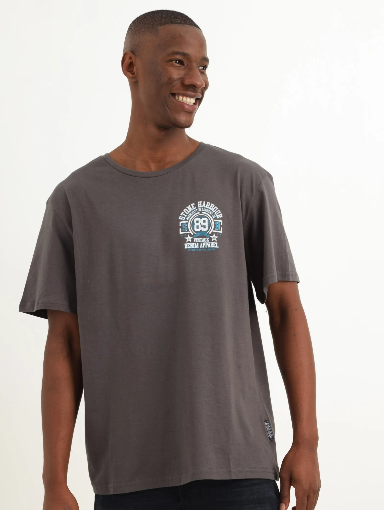 Men's Lock In Tee - Grey sold by Edgars