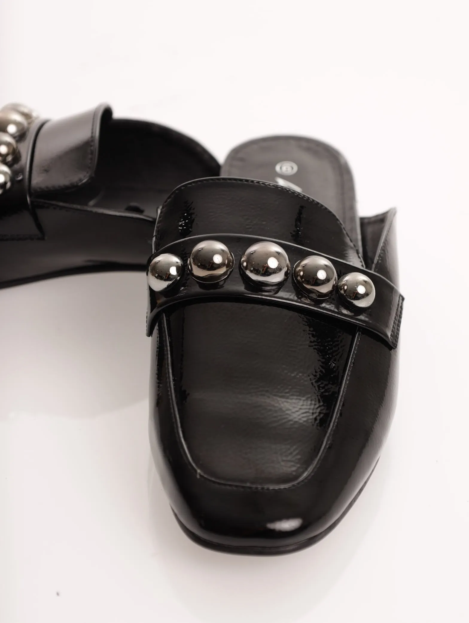 Ladies Push-In Sqaure Toe Loafer - Black sold by Edgars