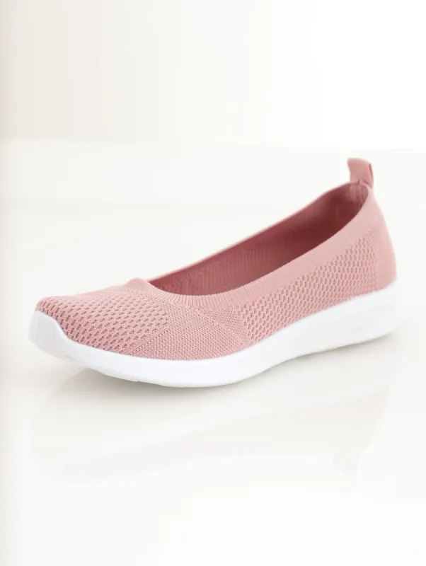 Ladies Knit Pump Sneaker - Blush sold by Edgars