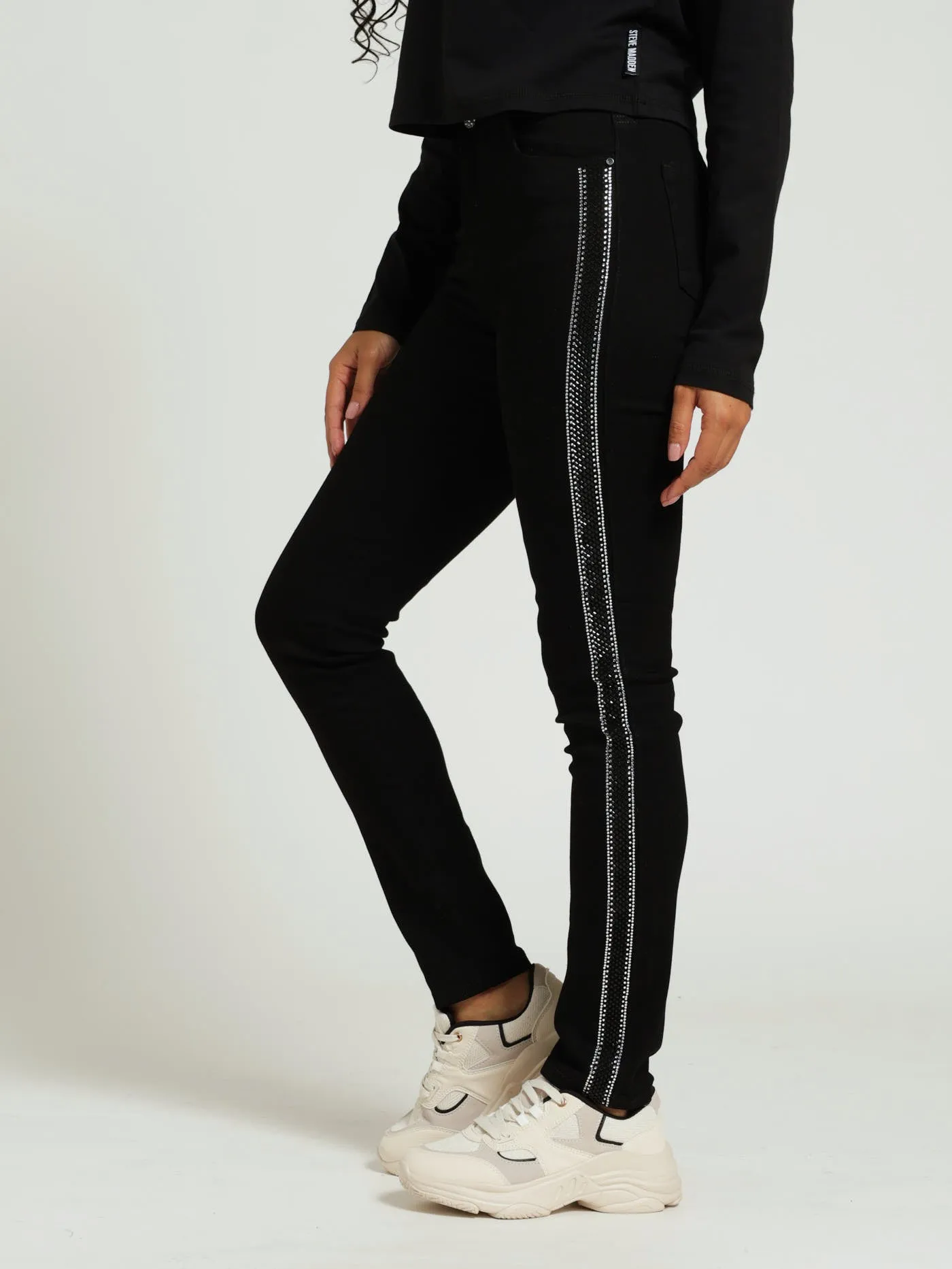 Axel Slim Leg Denim Jean With Side Tape - Black sold by Edgars product image thumbnail 2