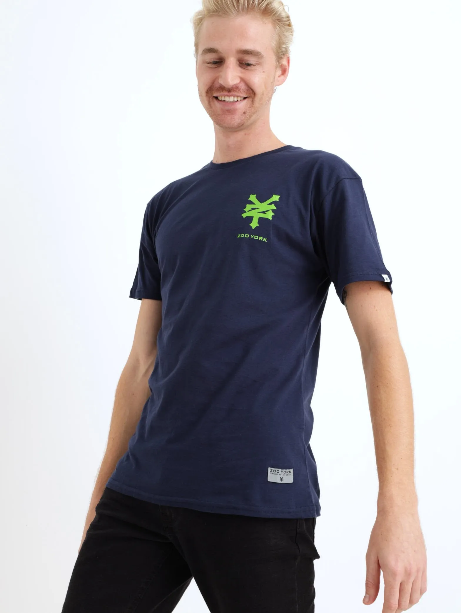 Men's Printed Back Tee - Navy sold by Edgars