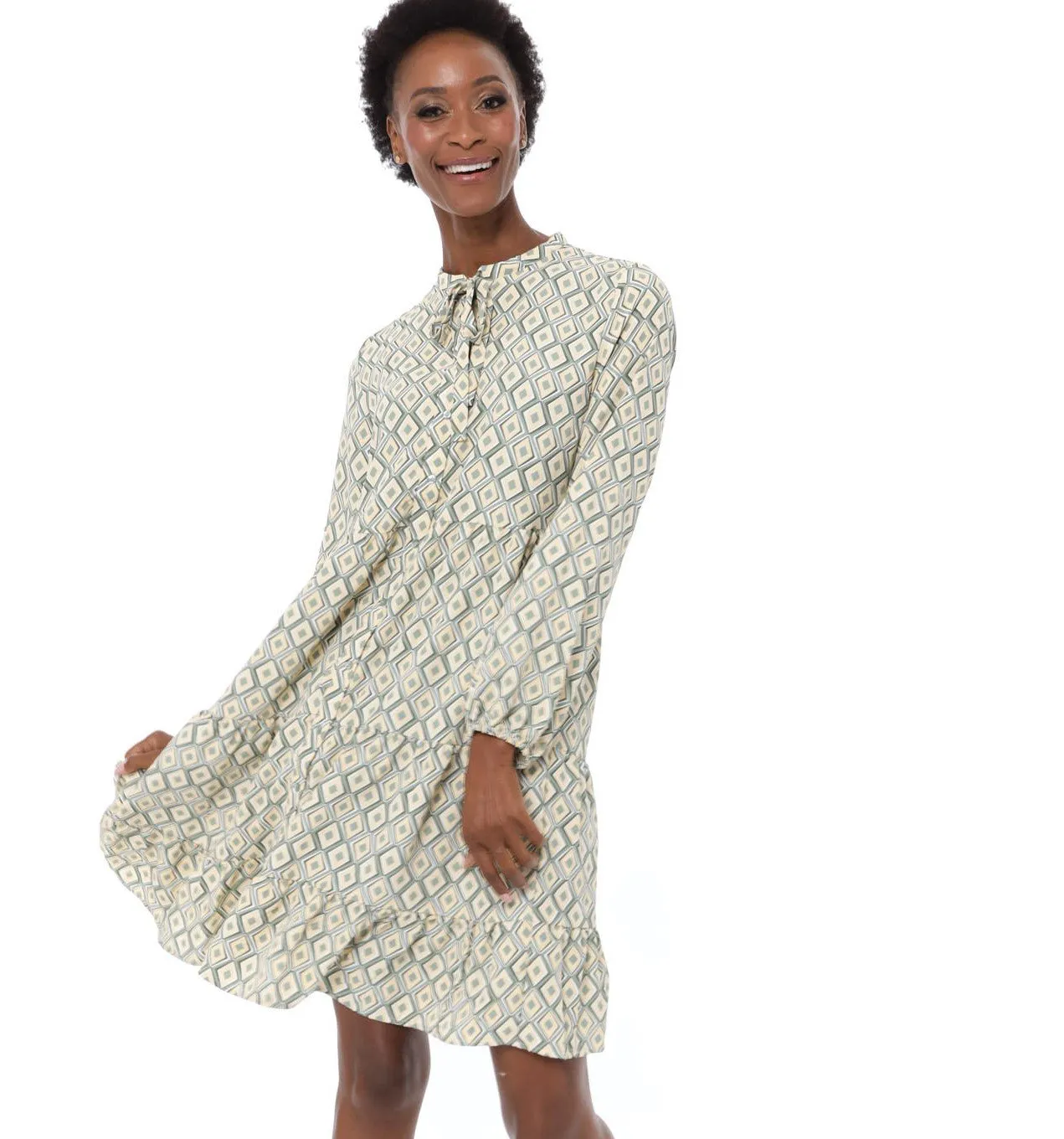 Ladies Soft Tiered Long Sleeve Dress sold by Edgars