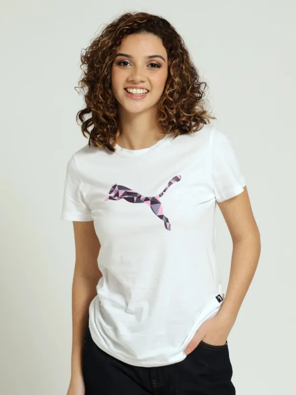 Graphics Cat Tee - White sold by Edgars