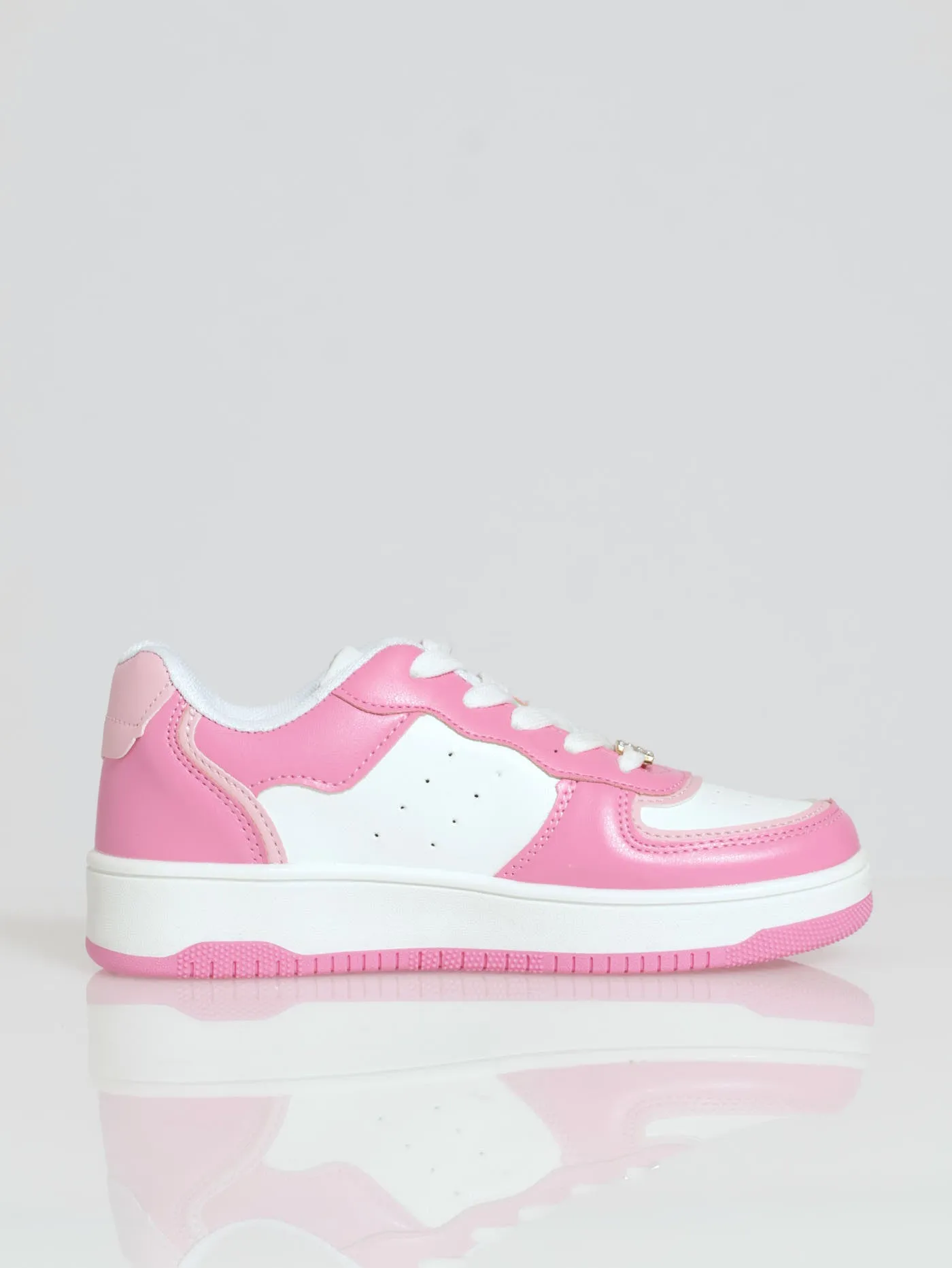 Girls Court Sneaker - White/Pink sold by Edgars product image thumbnail 4