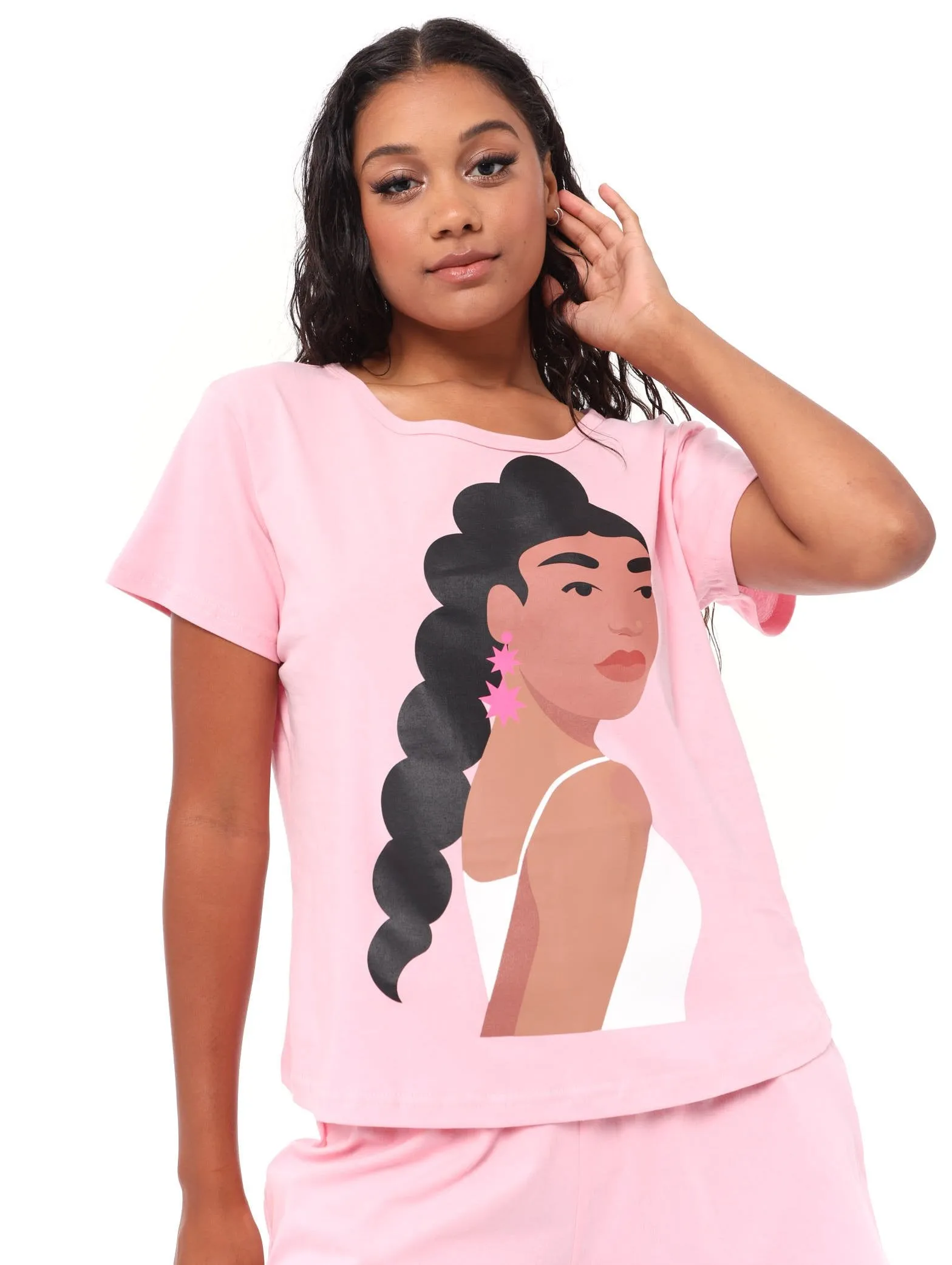 Ladies Linds Graphic Tee - Pink sold by Edgars