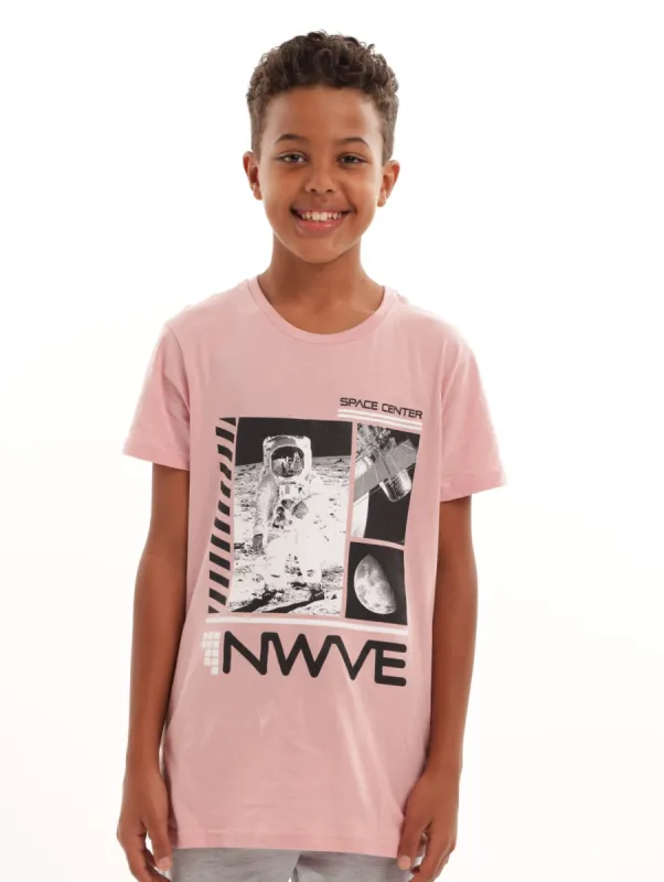 Boys Short Sleeve Tee - Dusty Pink sold by Edgars