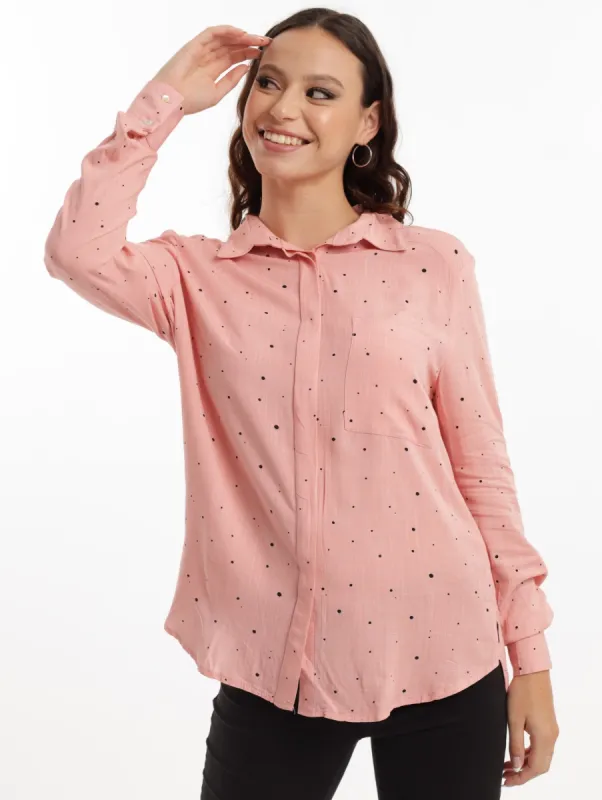 Printed Drapey Shirt sold by Edgars