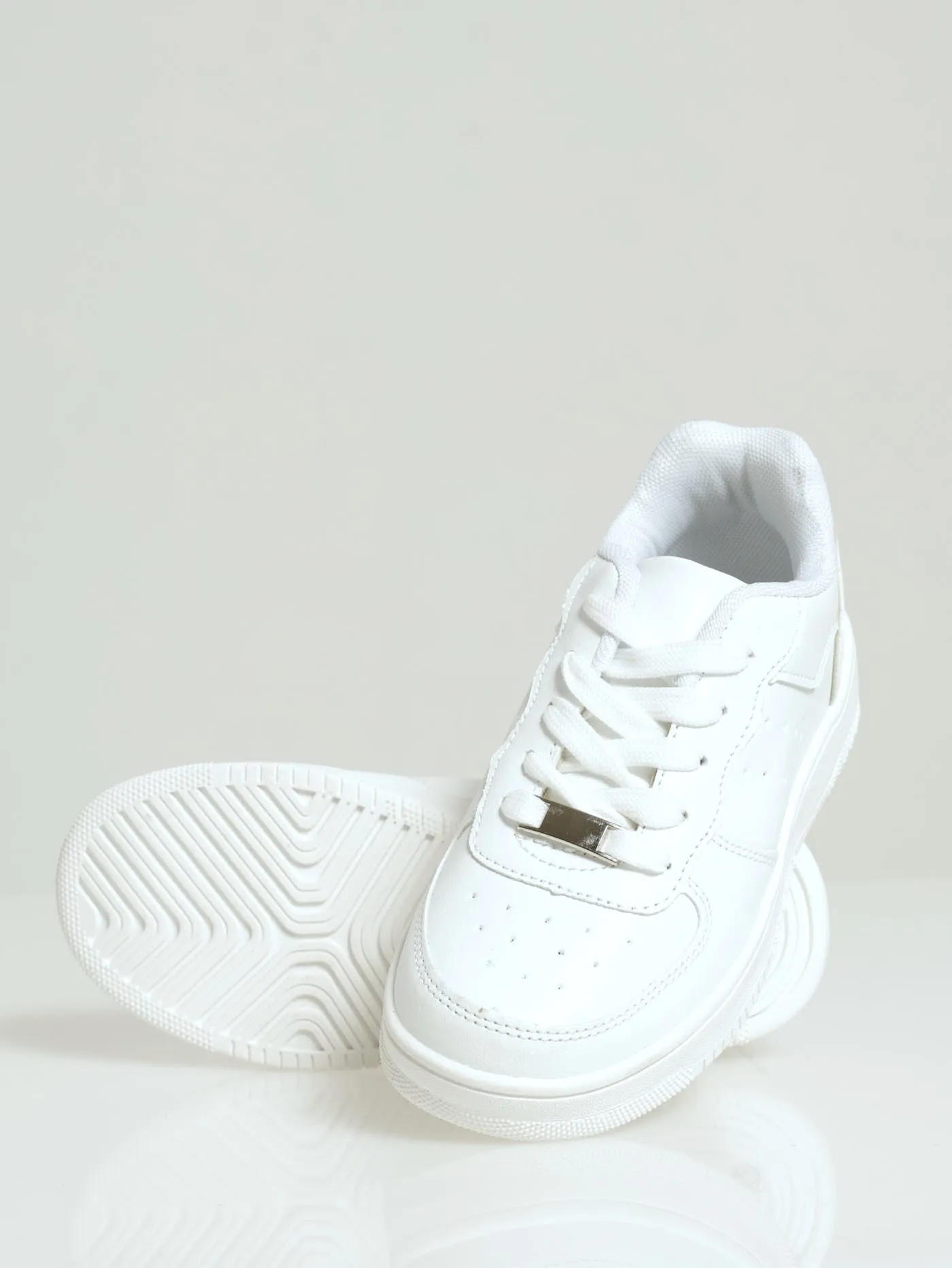 Boys All White Court Sneaker sold by Edgars product image thumbnail 4