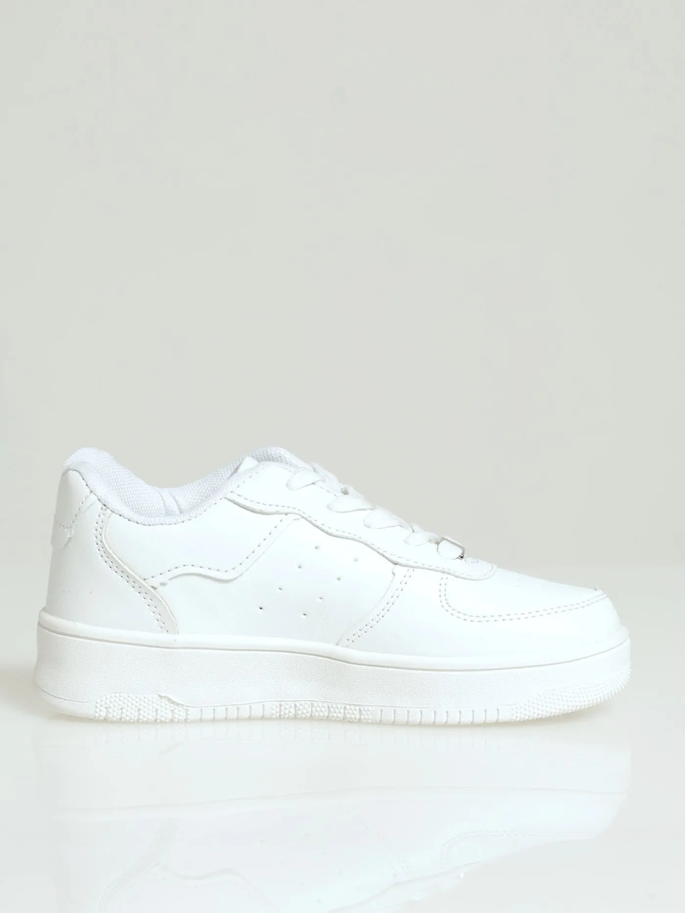 Boys All White Court Sneaker sold by Edgars product image thumbnail 3