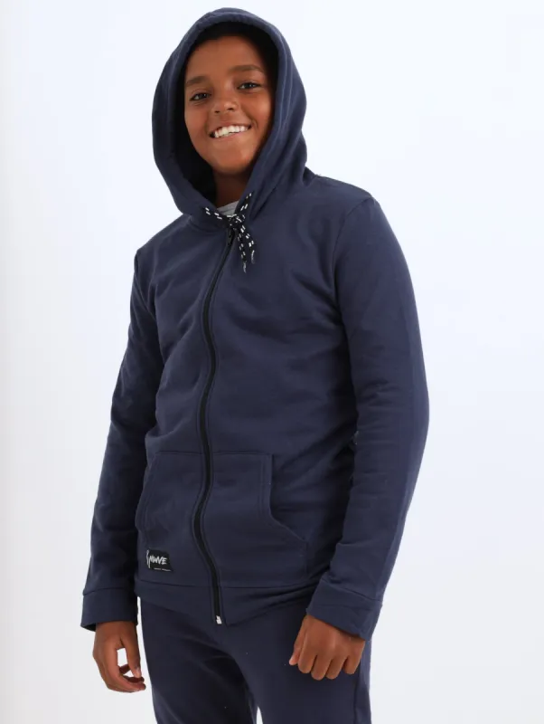 Boys Zip Hoody - Dark Blue sold by Edgars