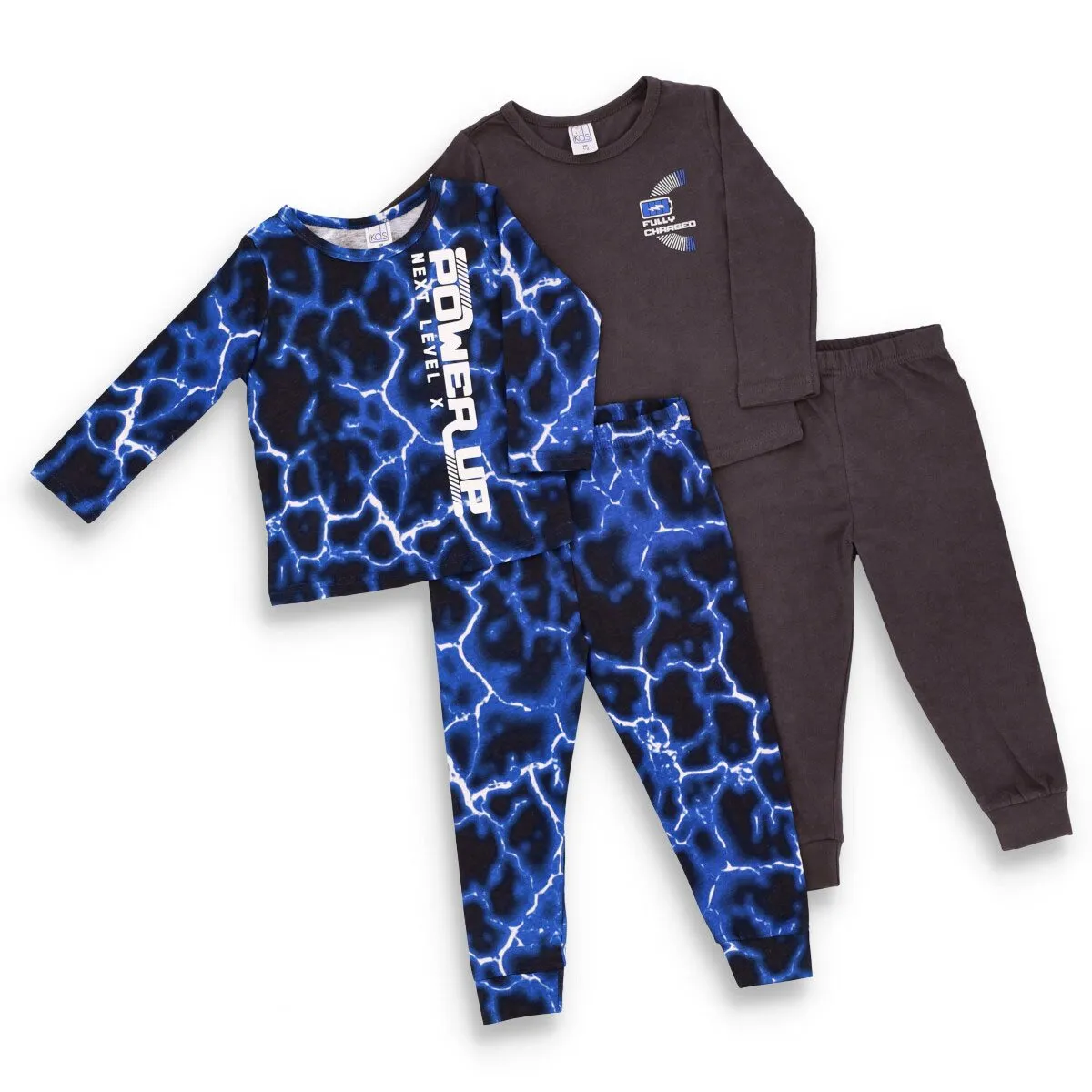 Boys 2 Pack Powerup Sleepset - Charcoal sold by Edgars