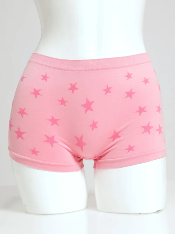 Girls 2 Pack Stars Seamless Boyleg Panties - Pink sold by Edgars