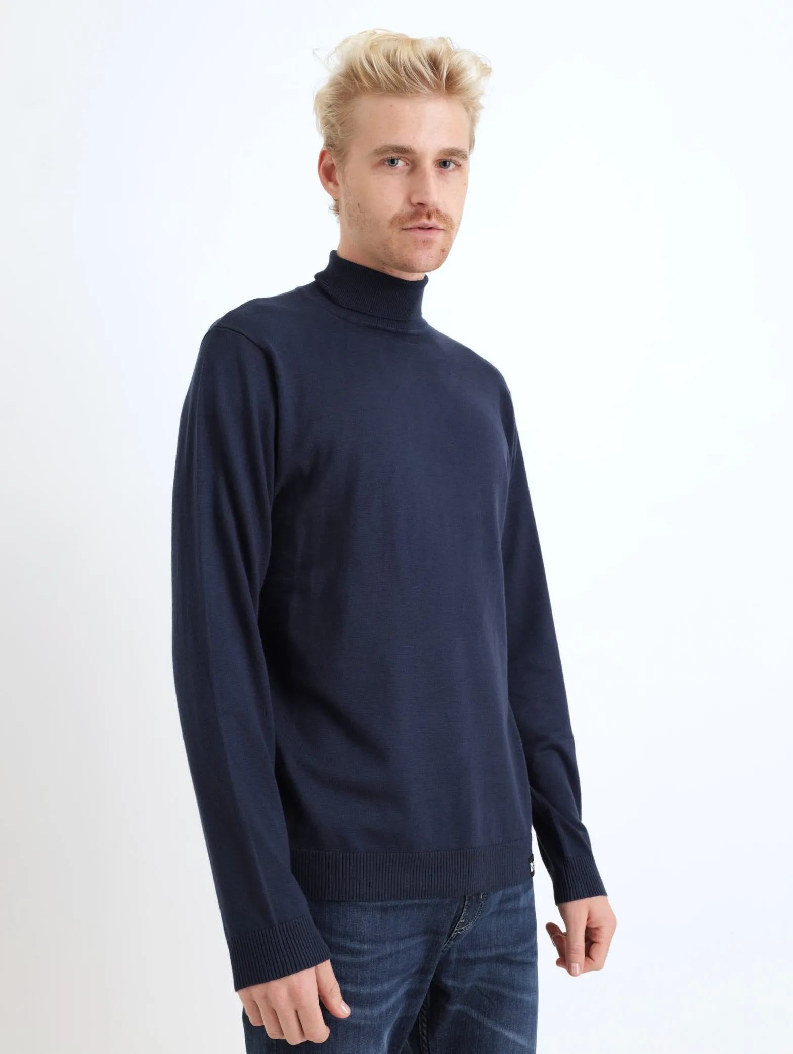 Men's Lightweight Poloneck - Navy sold by Edgars