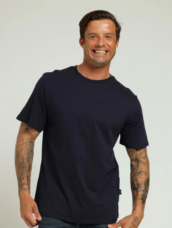 Basic Crew Neck Tee - Navy sold by Edgars 