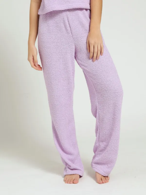 Cosy Knit Straight Leg Pj Pants - Purple sold by Edgars