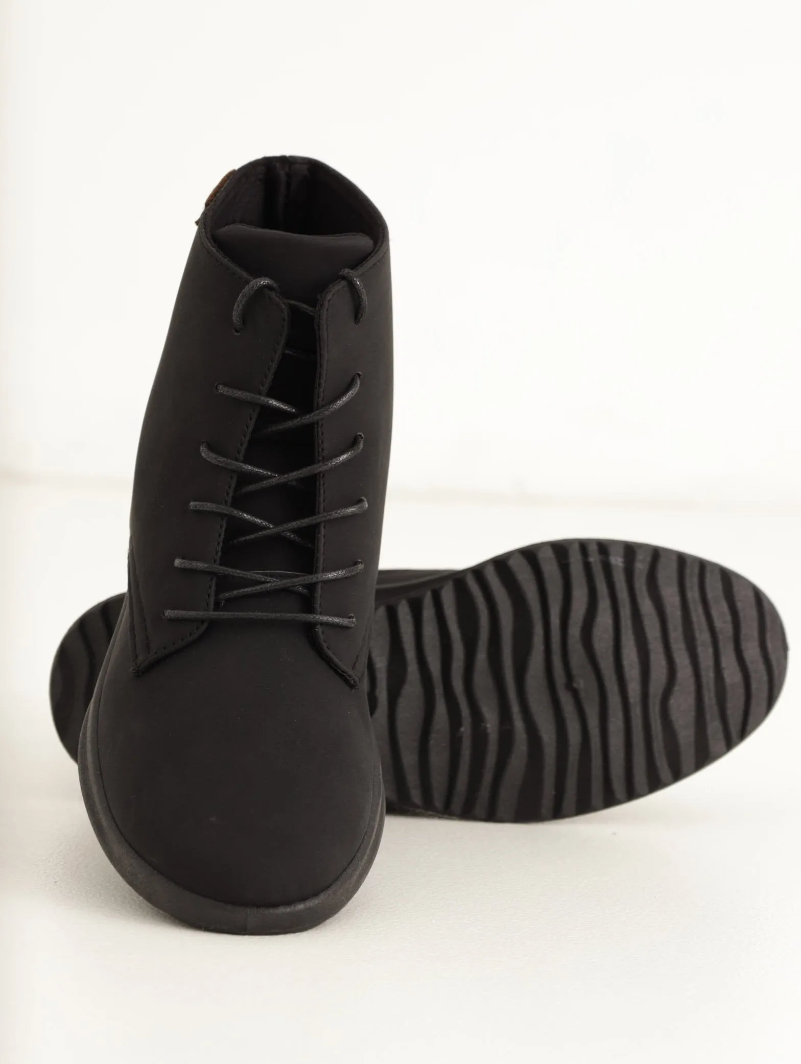 Ladies Fur Lined Ankle Boot With Buckle - Black sold by Edgars