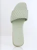 Ladies Weaved Flat Mule Sandal - Sage sold by Edgars