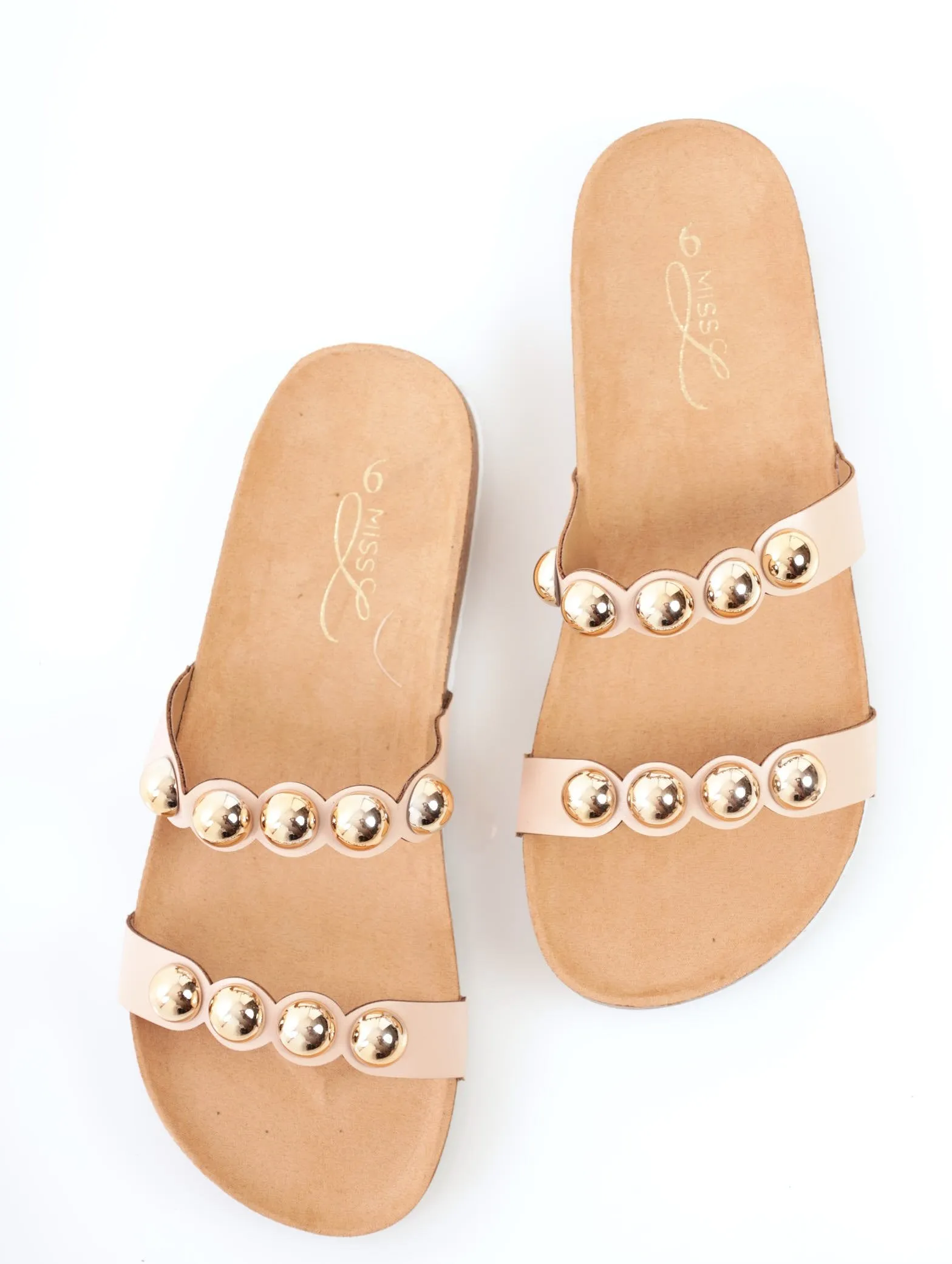 Ladies Double Scalloped Strapenstock Sandal - Beige sold by Edgars
