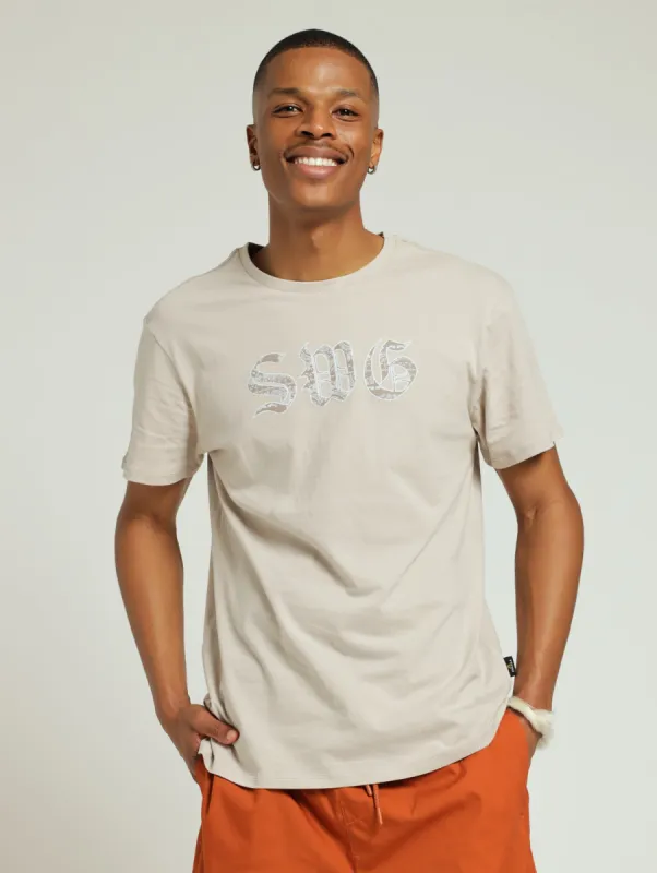 Basic Print Tee - Stone sold by Edgars 