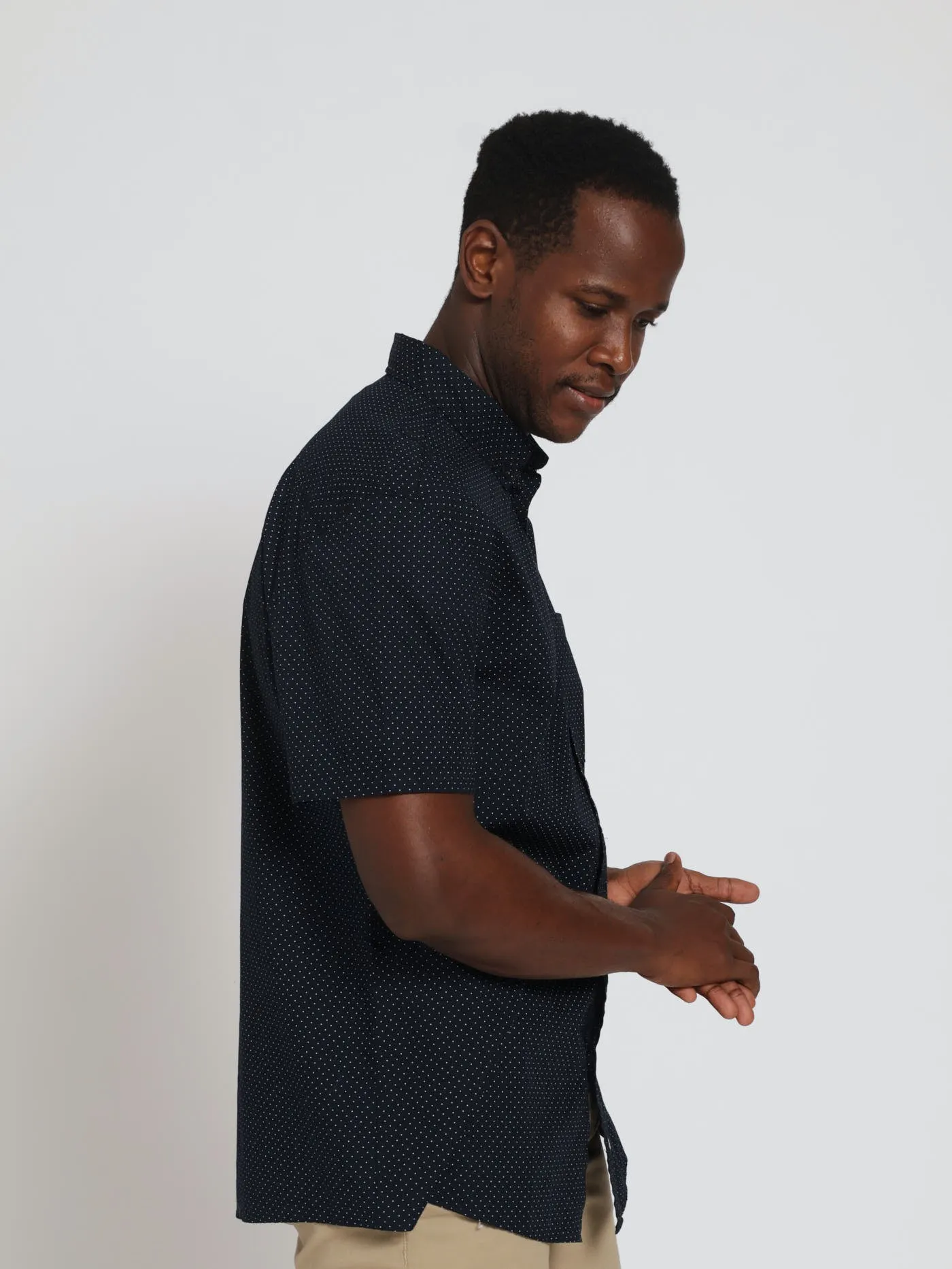 Pin Dot Shirt - Dark Navy sold by Edgars product image thumbnail 3