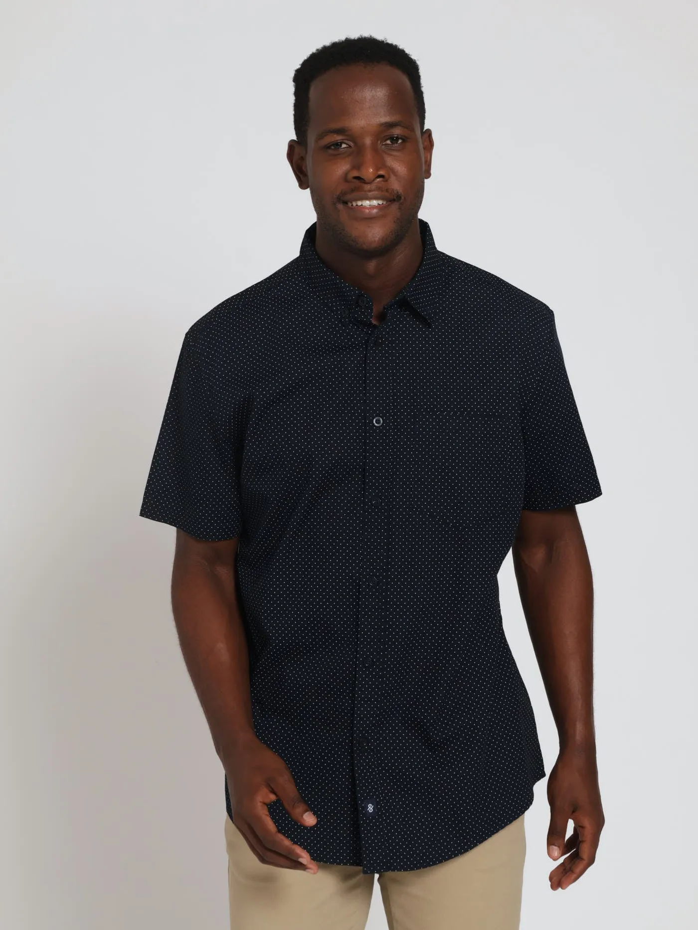 Pin Dot Shirt - Dark Navy sold by Edgars