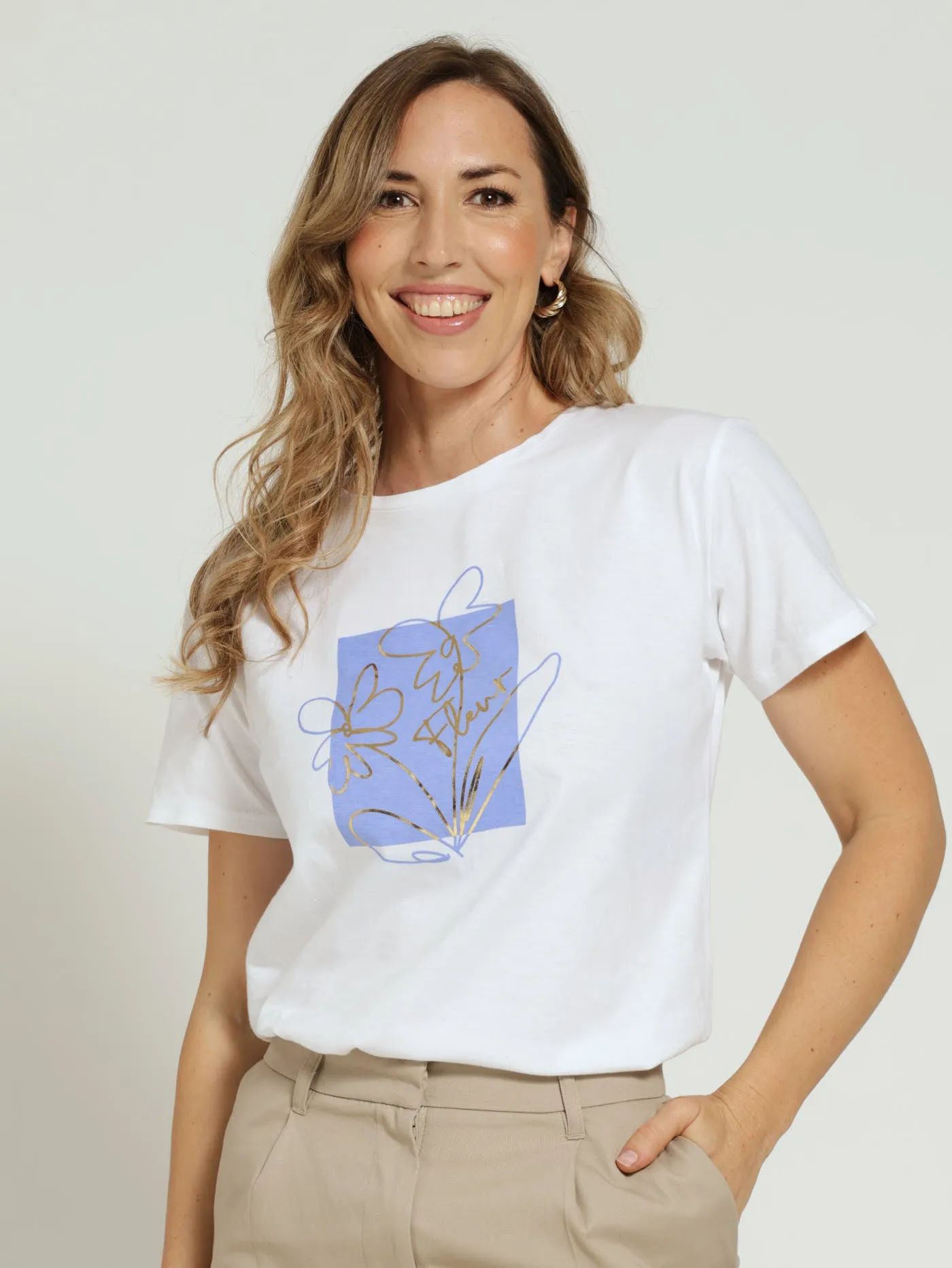 Fluer Square Tee - White sold by Edgars