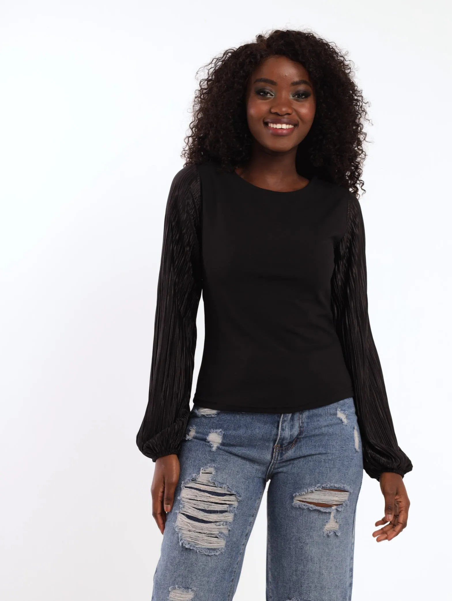 Ladies Bodre Long Sleeve Top - Black sold by Edgars