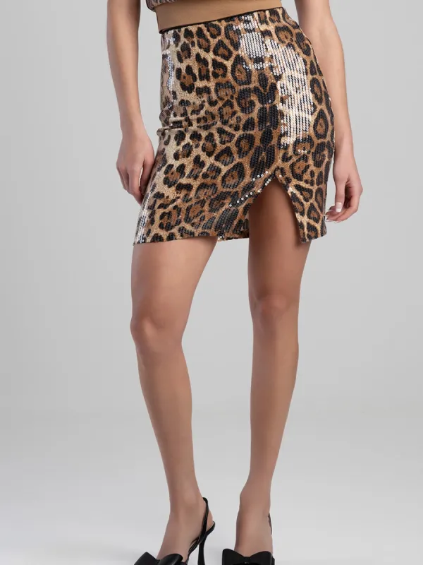 Skirt With Slit - Animal sold by Edgars
