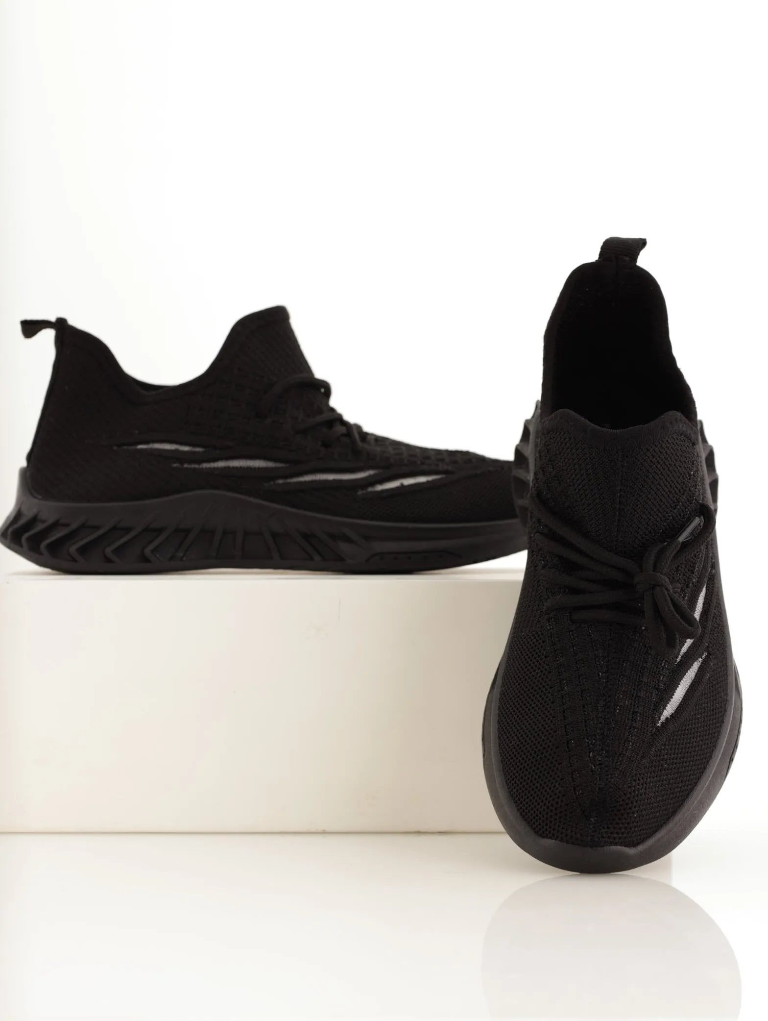 Boys Knit Sneaker - Black sold by Edgars