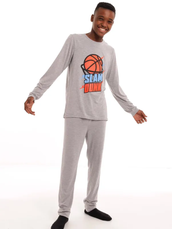Boys Basketball Sleepset - Grey Melange sold by Edgars