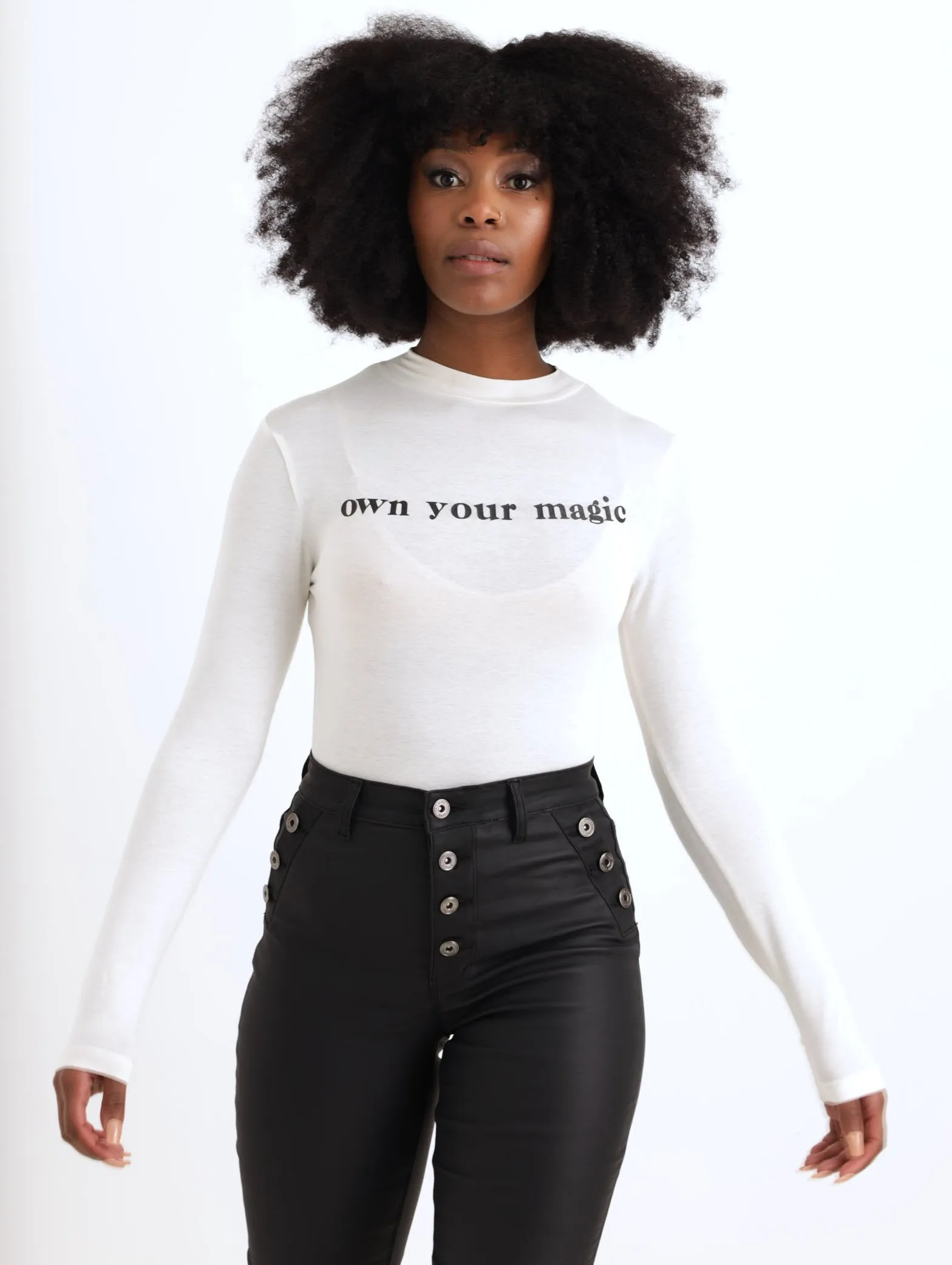 Ladies Screen Bodysuit - Cream sold by Edgars