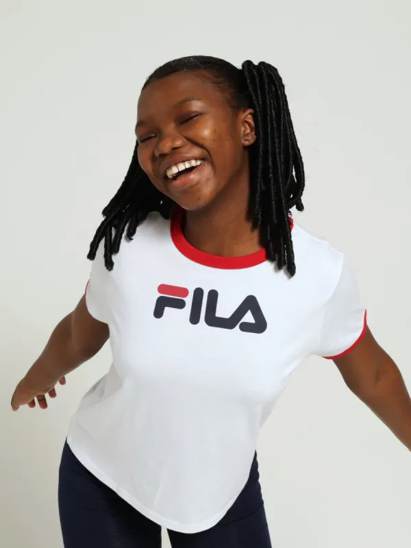Girls Rochelle Tee - White sold by Edgars
