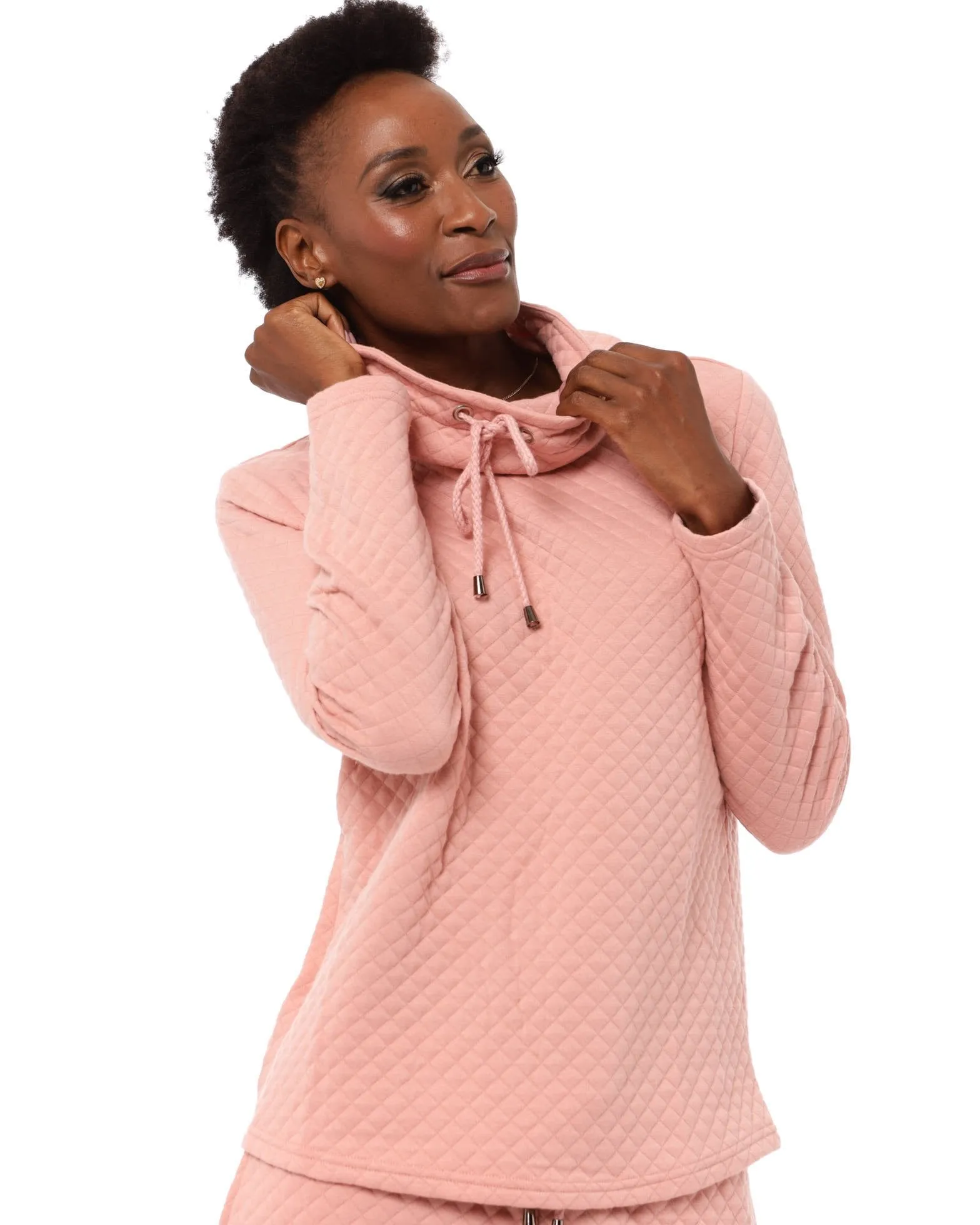 Ladies Quilted Pullover Jersey - Blush sold by Edgars
