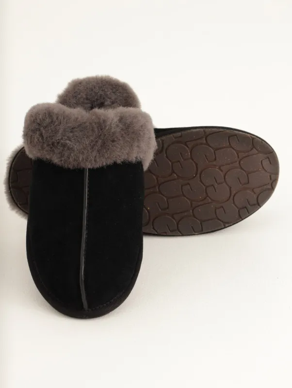 Ladies Ugg Scuffette - Black / Grey sold by Edgars