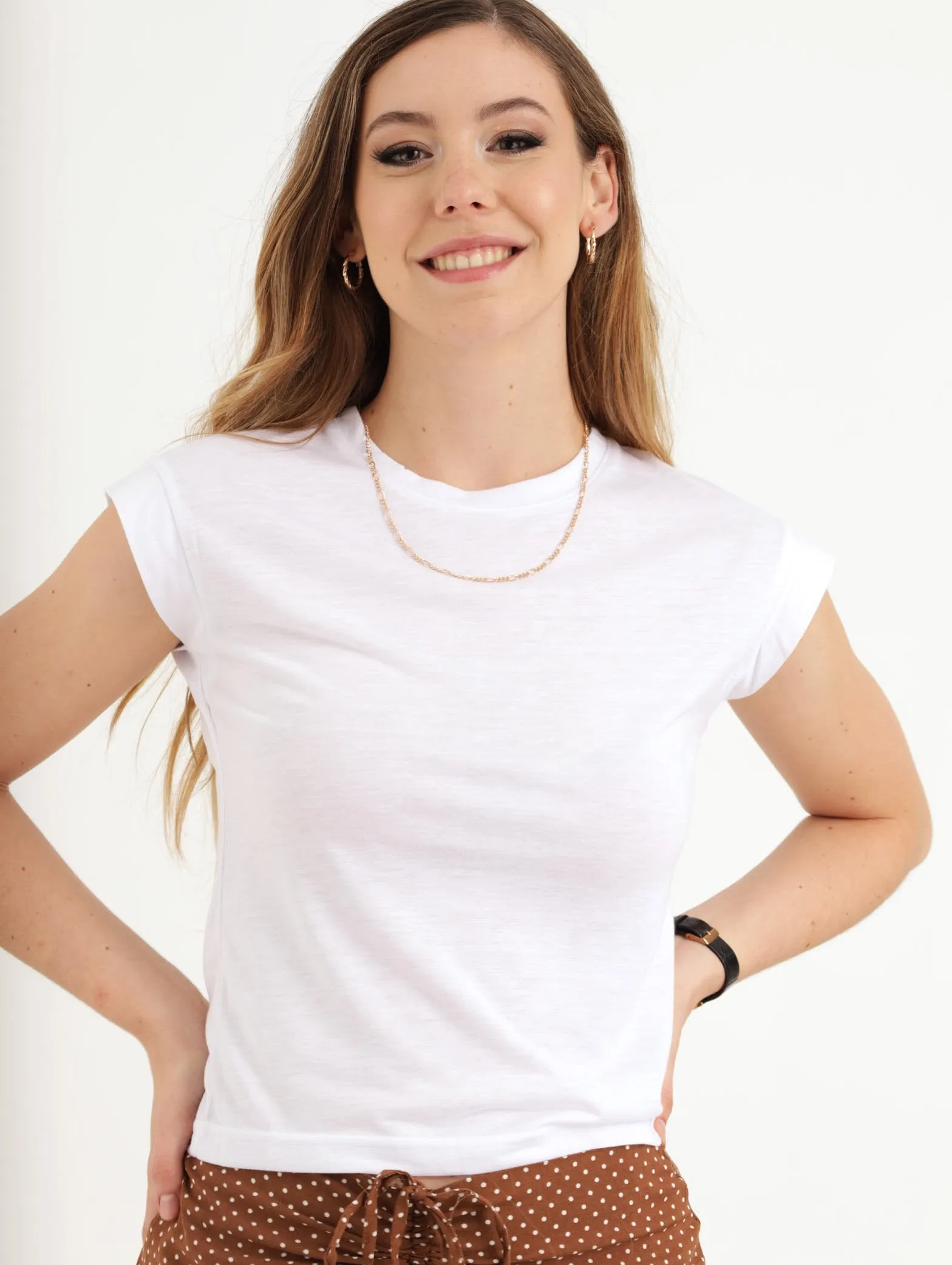 Ladies Basic Tee - White sold by Edgars