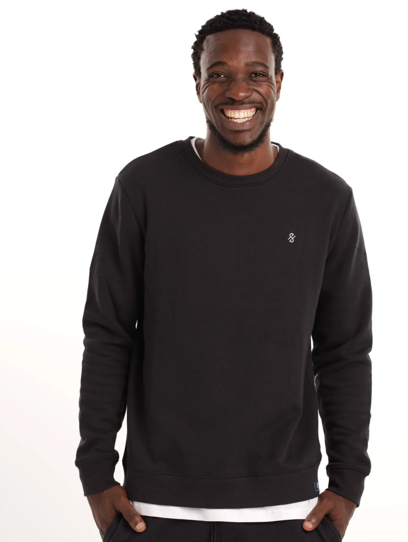 Men's Basic Crew Top - Black sold by Edgars