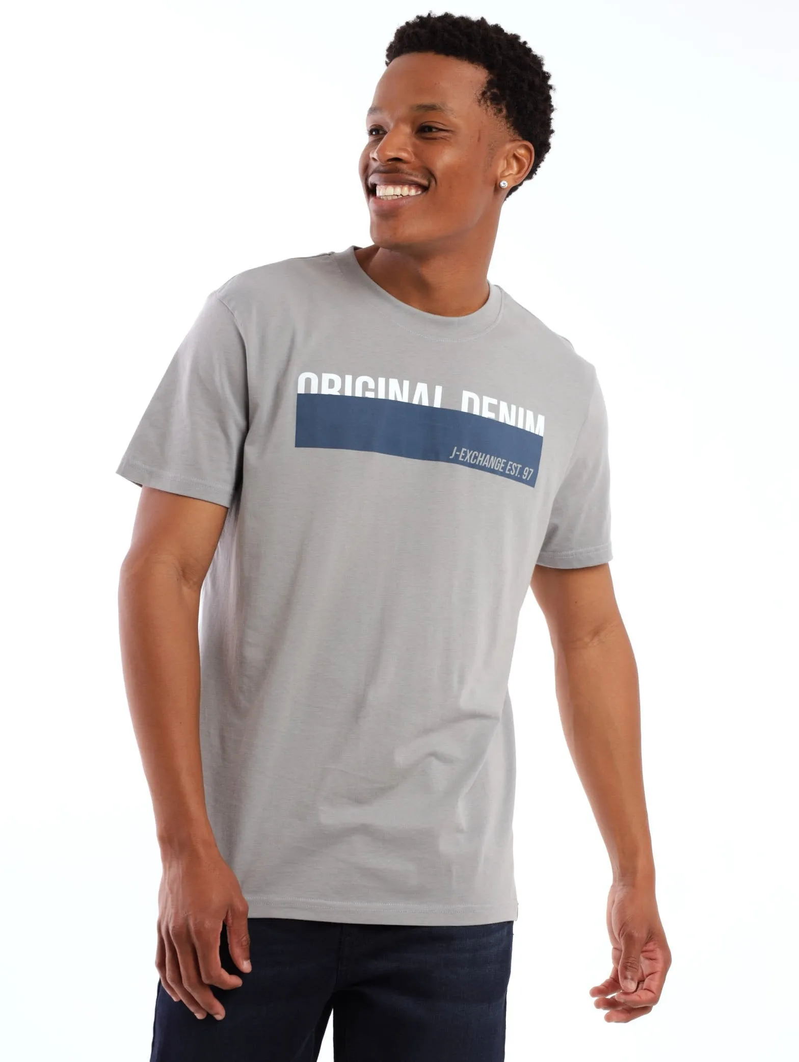 Men's Original Denim Icon Tee - Grey sold by Edgars