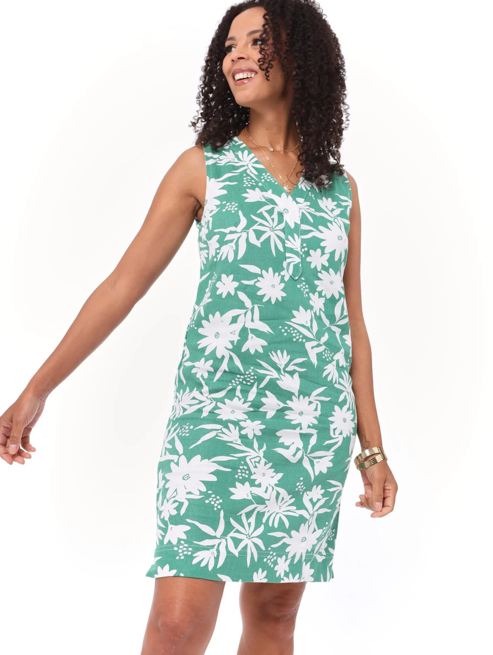 Ladies Printed Linen Dress sold by Edgars