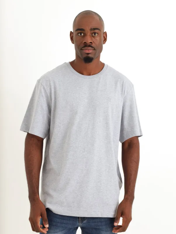Men's Basic Crew Tee - Grey Melange sold by Edgars