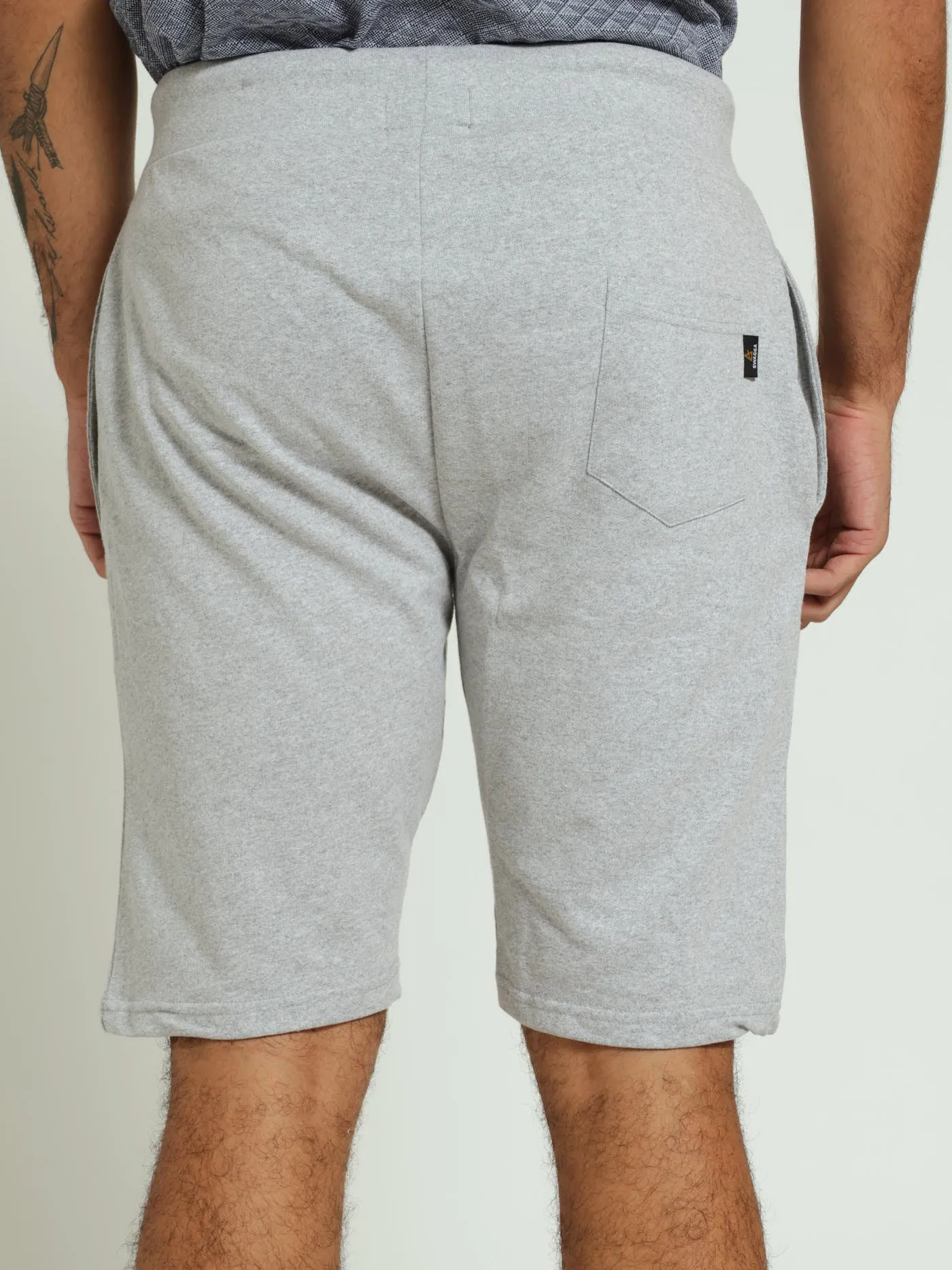 Fleece Bull Logo Shorts - Grey Melange sold by Edgars product image thumbnail 3