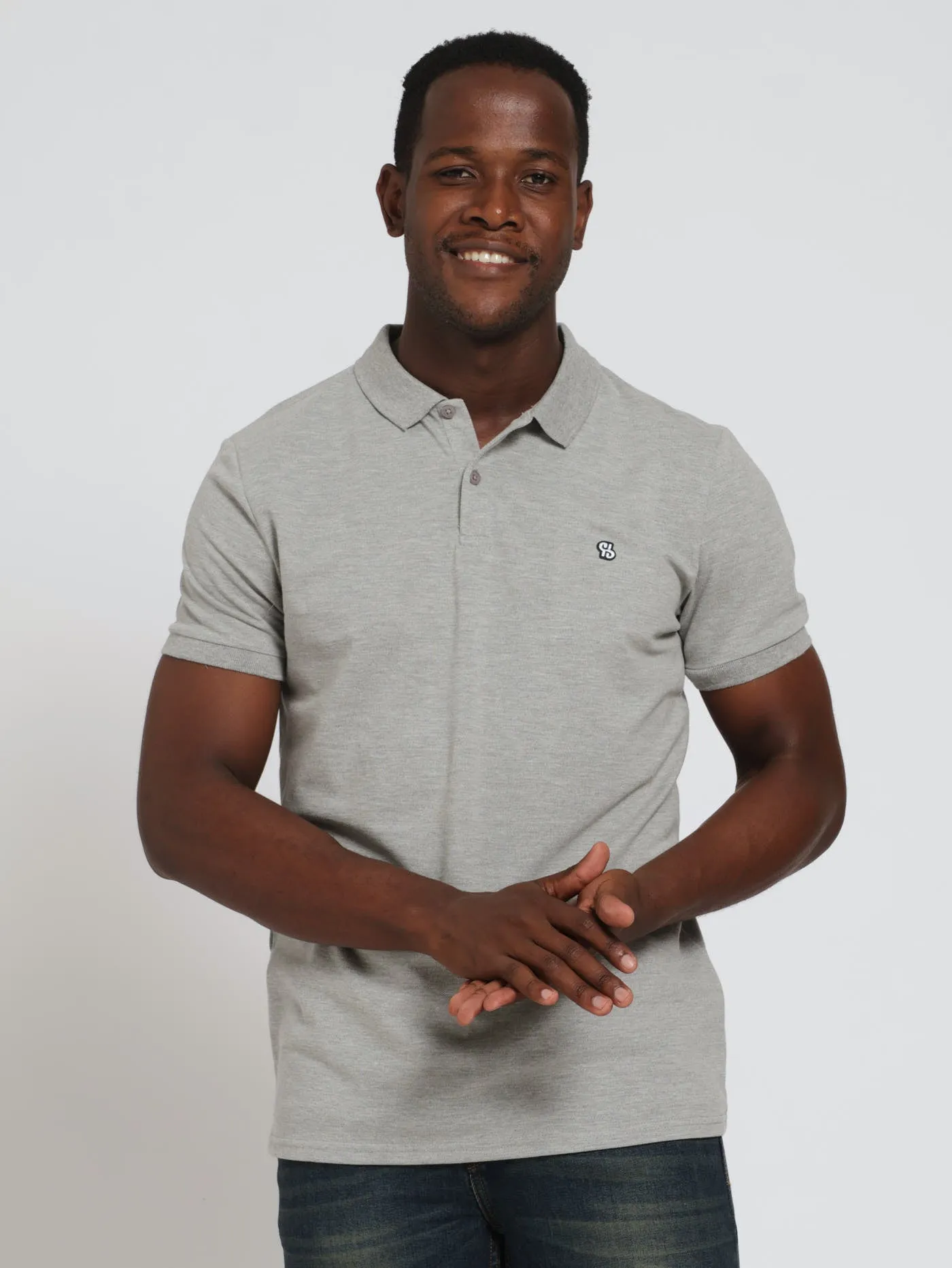 Slim Fit Golfer - Grey Melange sold by Edgars