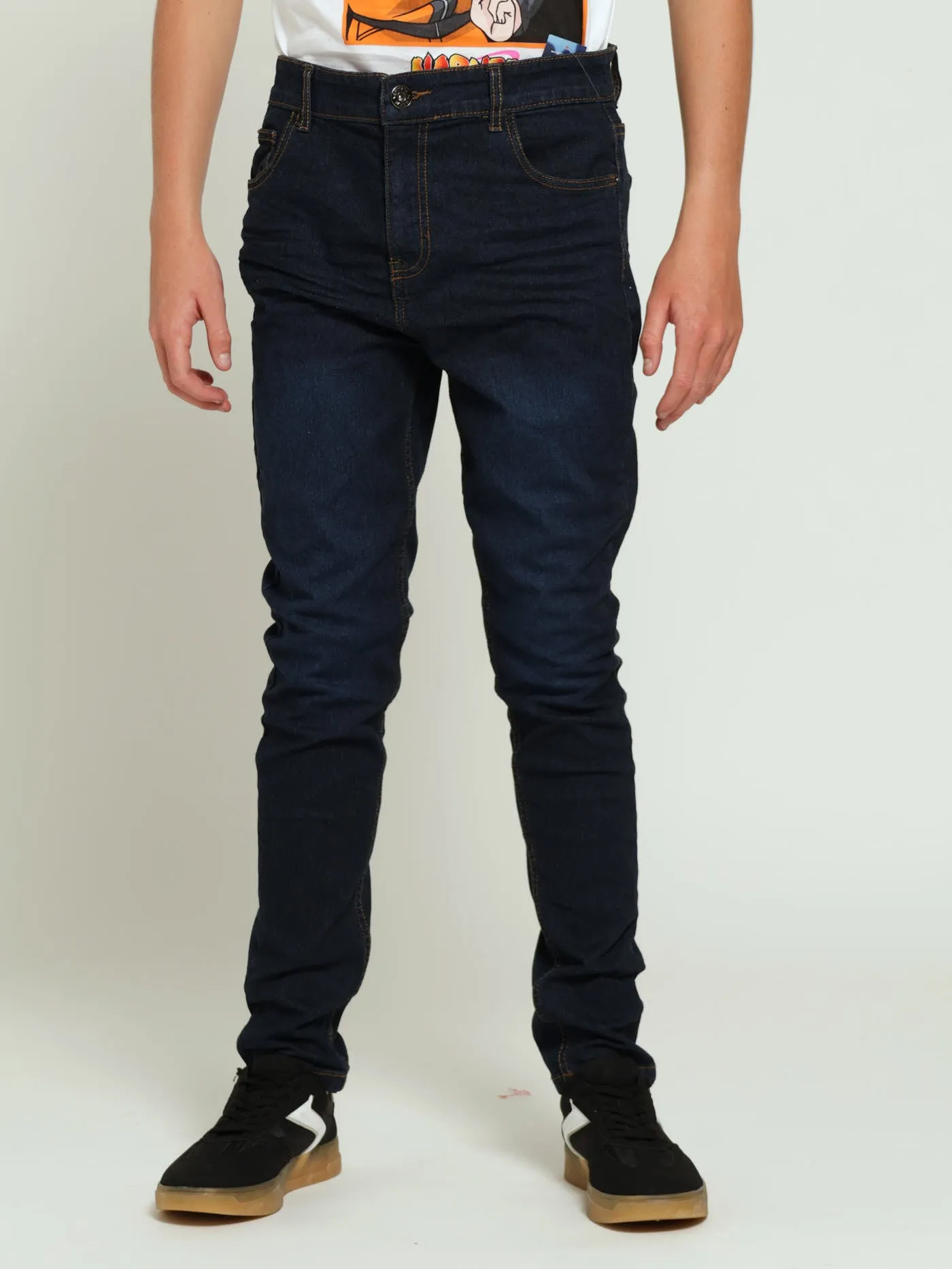 Boys New Wash Denim Jean - Black/Blue sold by Edgars