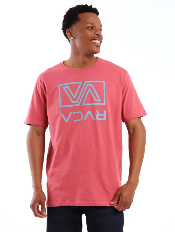 Men's Short Sleeve Stencil Box Tee - Red made by RVCA
