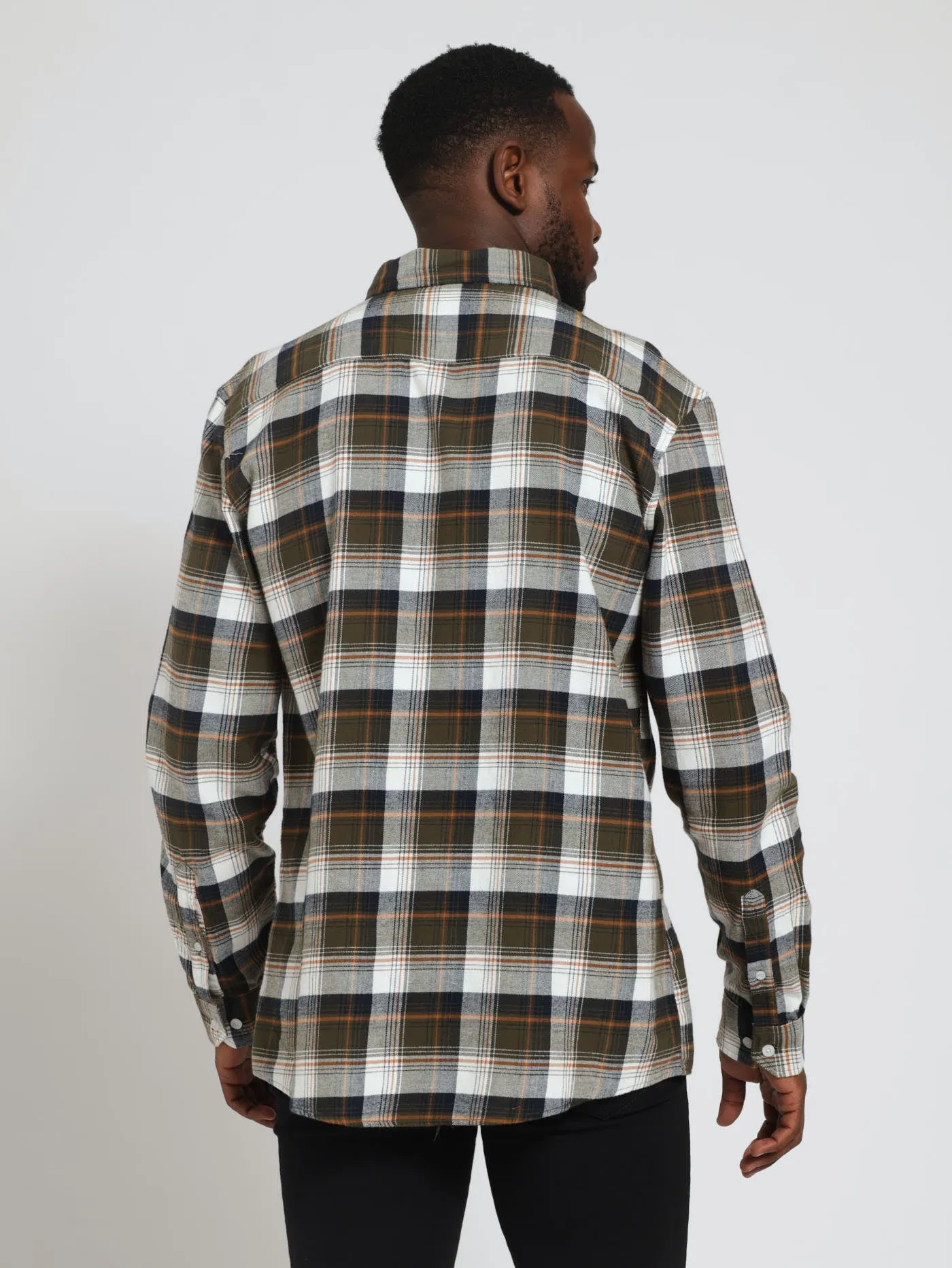 Long Sleeve Brushed Check Shirt - Olive sold by Edgars product image thumbnail 3