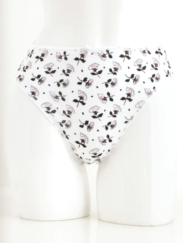 Ladies 5 Pack Cotton Hicut Panty -Black/White sold by Edgars