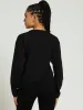 Kim Boxy Long Sleeve Logo Tee - Black sold by Edgars